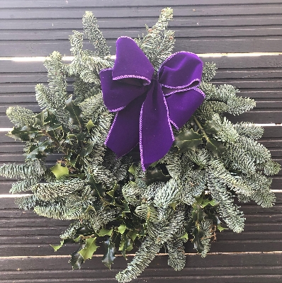 Natural different foliage wreath