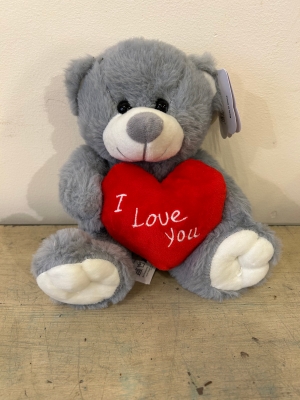 Grey bear with heart