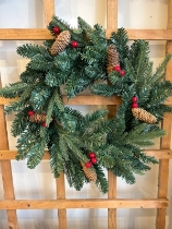 Christmas wreath with cones and berries 20