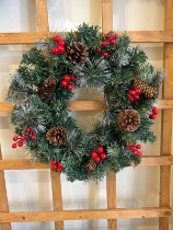 Christmas wreath with snowy flecks 18